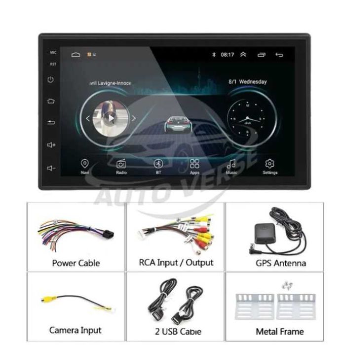 Универсална мултимедия Android 11 (7″) + камера | GPS, Wi-Fi, OBD2