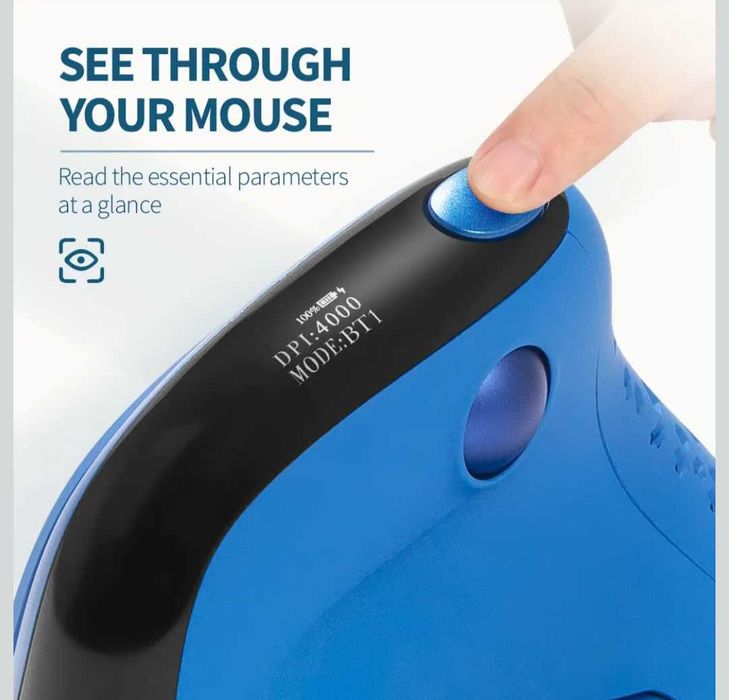 DELUX Seeker M618XSD Безжична ергономична вертикална мишка OLED екран