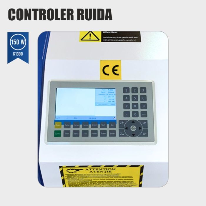 Gravator Laser K1390, Putere 150W, Controler RUIDA 1300x900 mmm