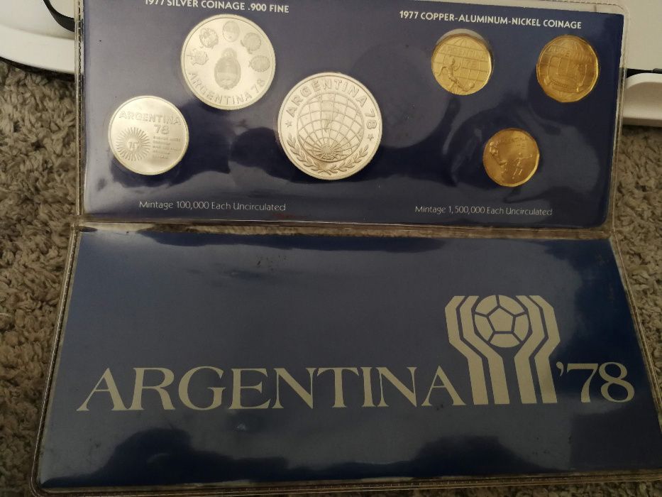monede comemorative  Argentina  Cupa Mondiala 1977 , argint