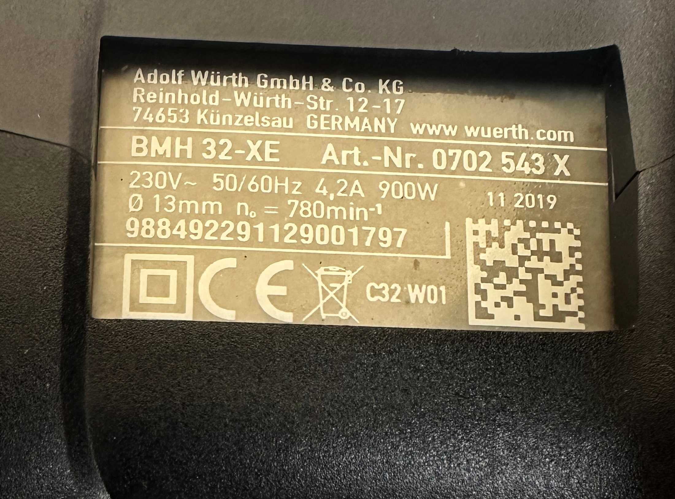 Wurth BMH 32-XE - Комбиниран перфоратор 900W 4.2J