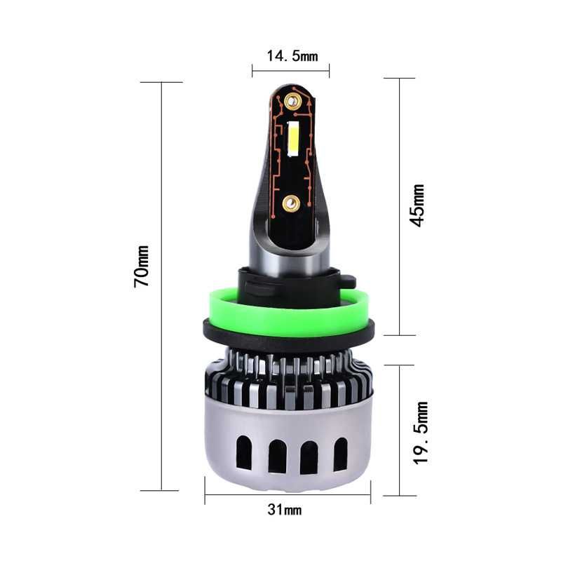 Set 2 becuri LED H7, F10, SuperLED, 120W, 9000Lm, 6000k, model 2023