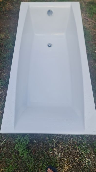Vand cada acrilica cersanit, masca si paravan sticla 160 cm