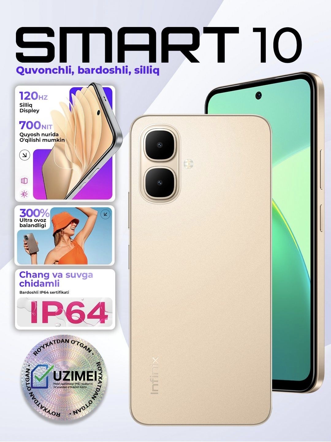 Infinix SMART 10  2025 New Super Skidka+Garantiya+Dastavka