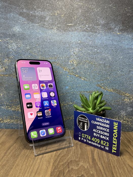 Iphone 15 pro/128gb/2 Ani Garantie Centrul de Telefoane/rate