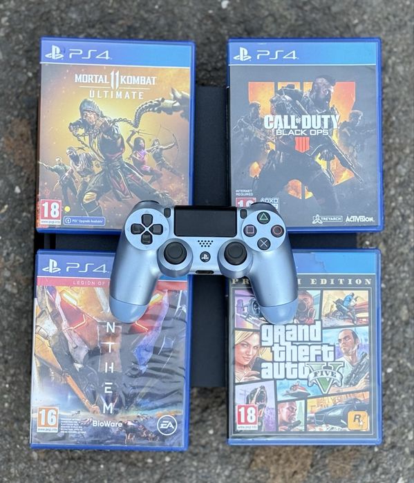 Конзола Sony Playstation 4 Slim (PS4), 500 GB, Черен