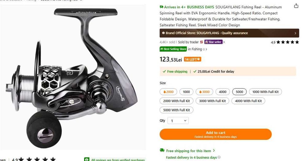 Mulineta pescuit SOUGAYILANG XY5000