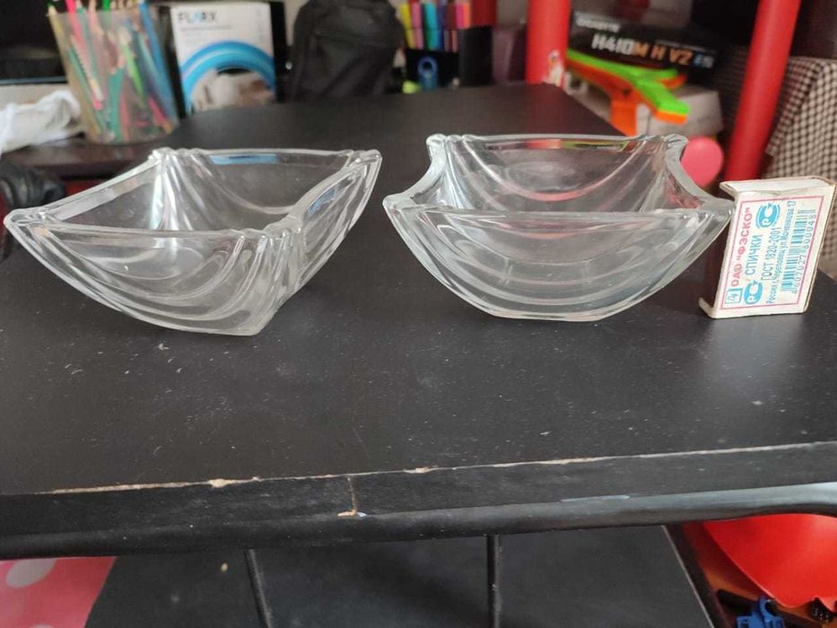 Стеклянные маленькие вазочки конфетницы салатницы