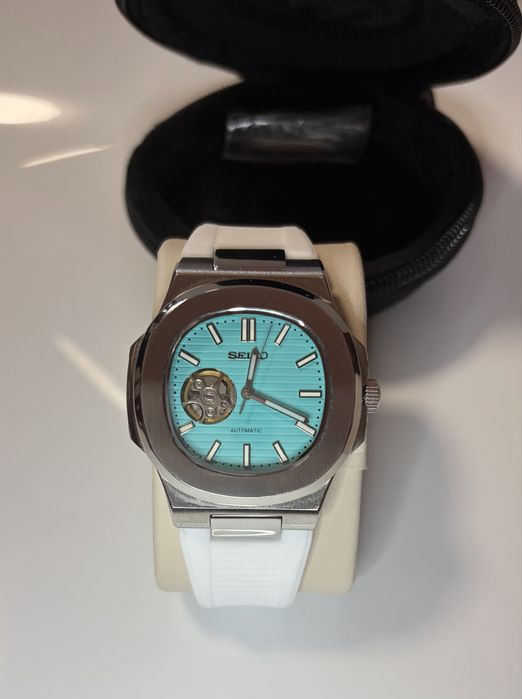 Ceas Seiko Automatic 41mm - Safir - Tiffany Blue