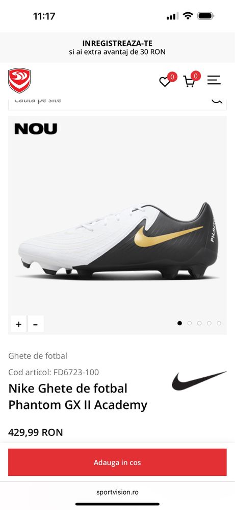 Ghete de fotbal Nike Phantom GX II Academy