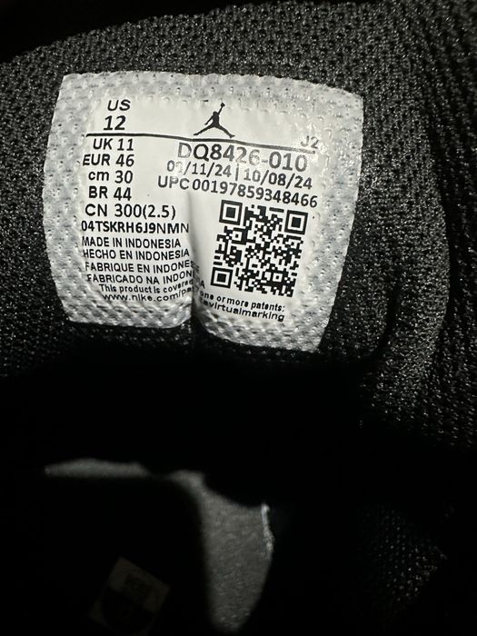 Jordan 1 noi black white 45