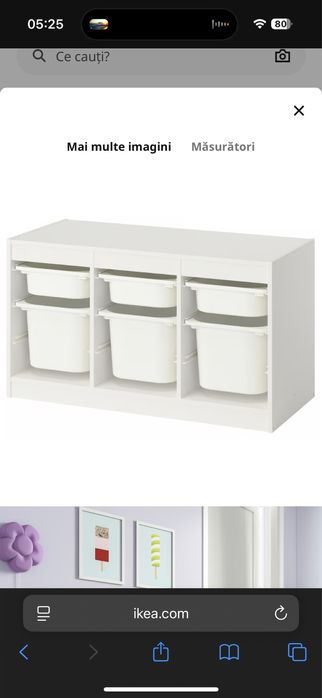 Set dulapuri IKEA + cutii + birou aproape nou + jucării – 600 lei