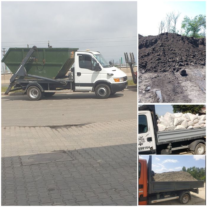 Container moloz gunoi transport moloz nisip pietriș debarasari pământ