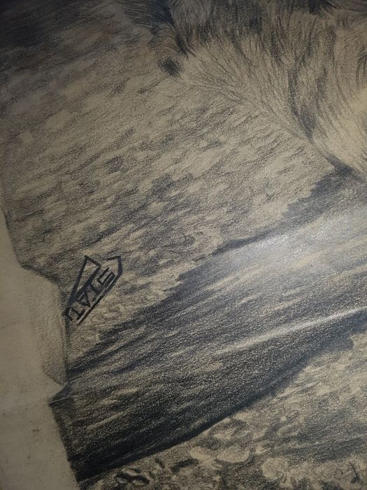 Tablouri vechi creion si acuarele