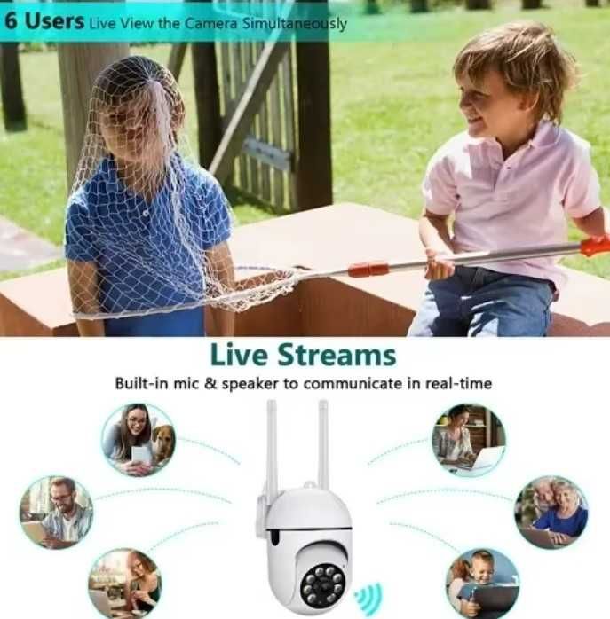 Cameră de securitat cu viziune nocturnă Audio bidirecțional