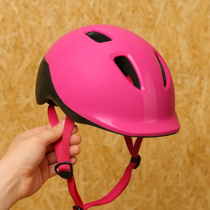 Cască bicicletă copii XS (48-52 cm), roz, în stare bună