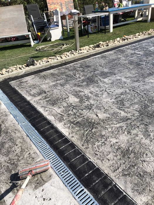 Beton amprentat, amenajari beton amprentat, decorare,