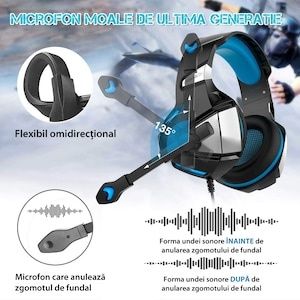 Casti hunter spider v3 Surround Sound 7.1 + super microfon