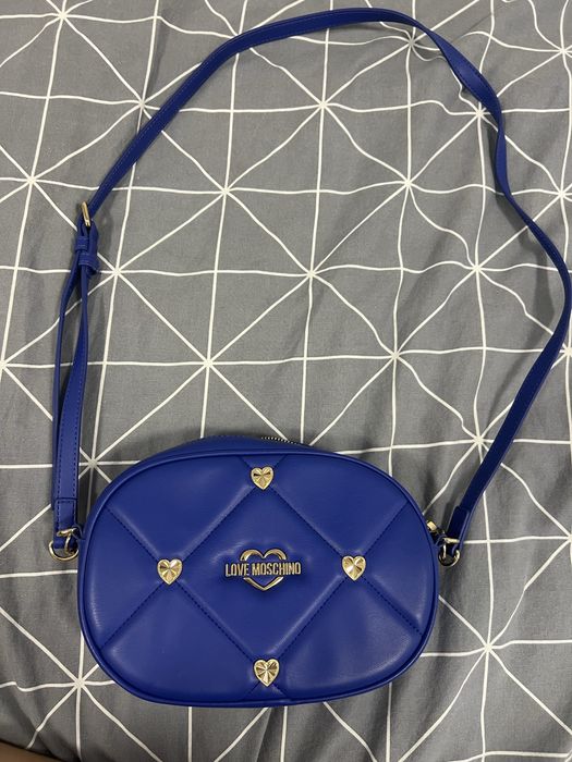 Синя чанта Love Moschino