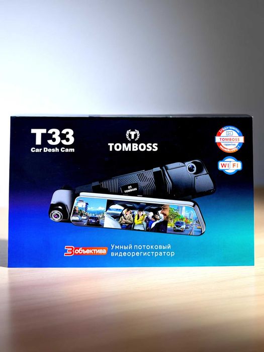 Видеорегистратор-зеркало TOMBOSS T33/Videoregistrator-oyna TOMBOSS T33