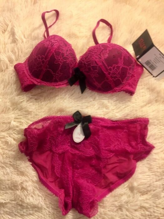 la senza compleu lenjerie intima pushup (fuchsia 34B sau negru 32B)