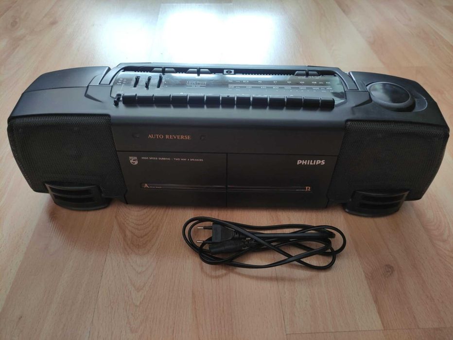 2бр.Двукасетъчен стерео радио касетофон  PHILIPS-аутореверс