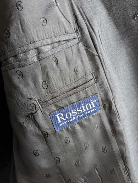 Костюм Rossini 100% вълна. Сако L, Панталон - XL