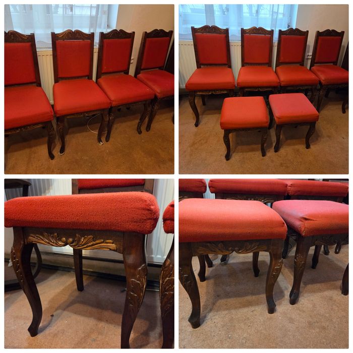 Scaune cu model scluptat