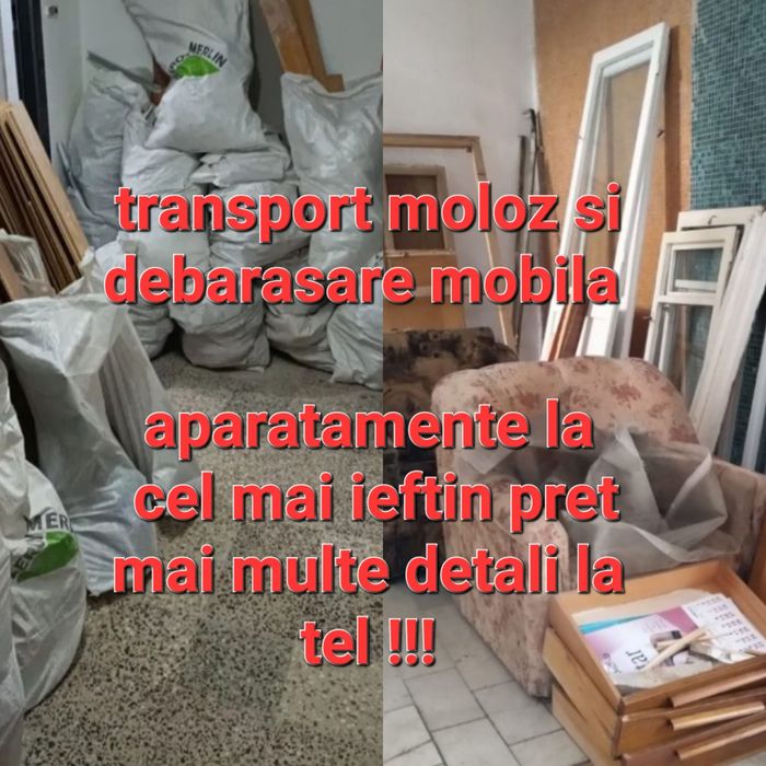 Transport moloz   si evacuare apartamente la cel mai mic preț