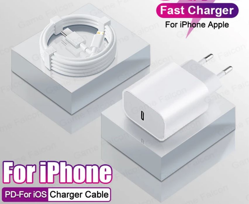 Incarcator + Cablu + Casti Noi Sigilate Compatibile Iphone