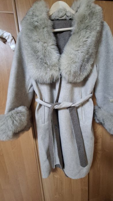 Палто Alpaca с естествен косъм