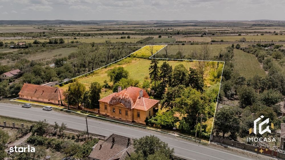 Vila Conac boieresc contelui Fabia 1920 de vânzare Păuliș Arad 2,4 ha