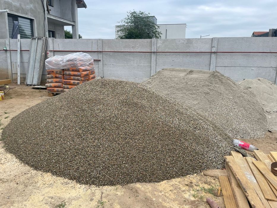 NISIP SORTAT Margaritar Sort Piatră Balast Pământ Transport basculabil