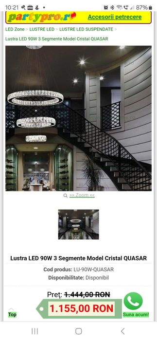 Candelabru de cristal