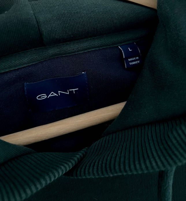 GANT hanorac barbati verde logo brodat hoodie sweatshirt