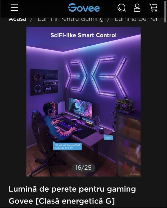 Lumini Gaming GOVEE - lumini perete RGB