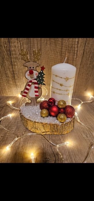 Ръчно изработени коледни свещници