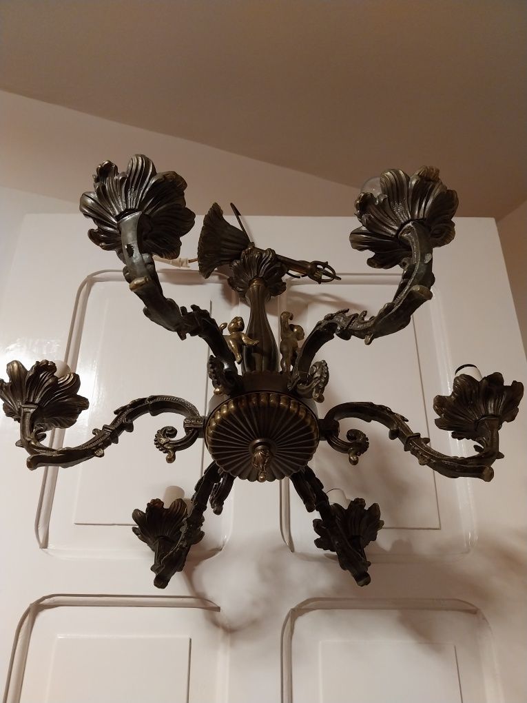 Candelabru bronz, șase brațe