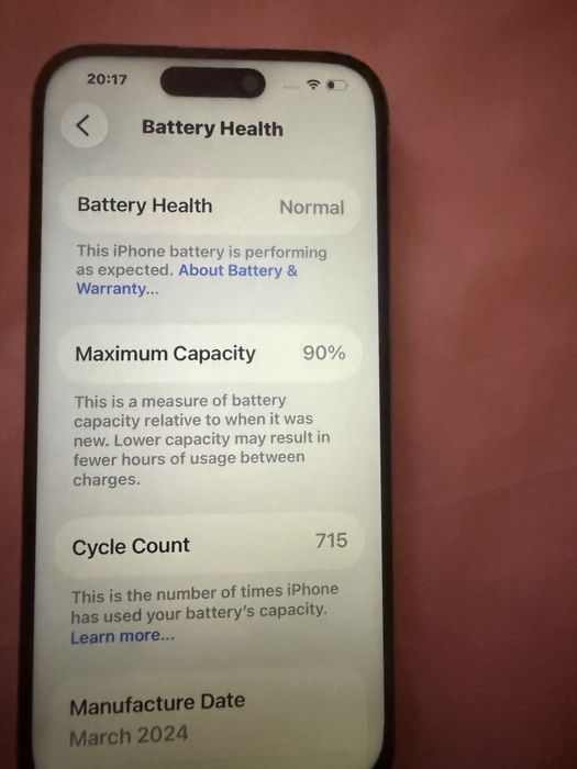 Vand iphone 15 pro 128 gb