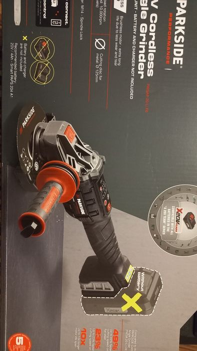 Polizor unghiular acumulator parkside performance  20v