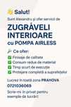 Zugraveala de la 13 lei mp cu pompa airless