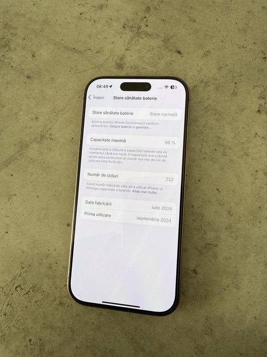 Iphone 16 pro 128, desert titanium, 96% baterie