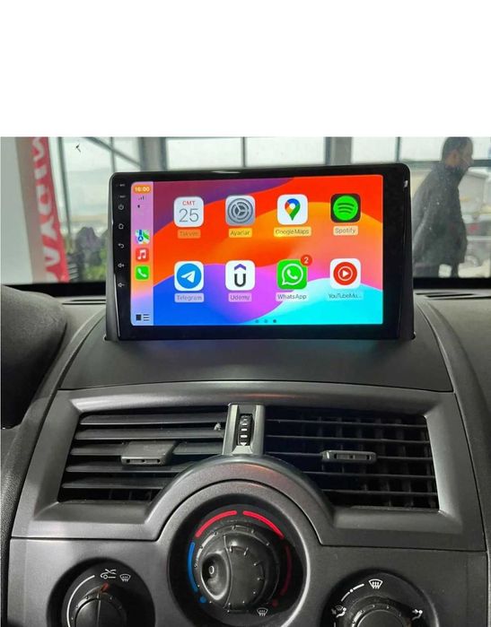 Navigatie GPS Android Renault Megane 2 CarPlay QLed WIFI 1-8GB + CADOU