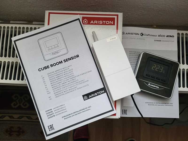 Termostat  ARISTON Cube wireless  si termostat smart cu acces internet