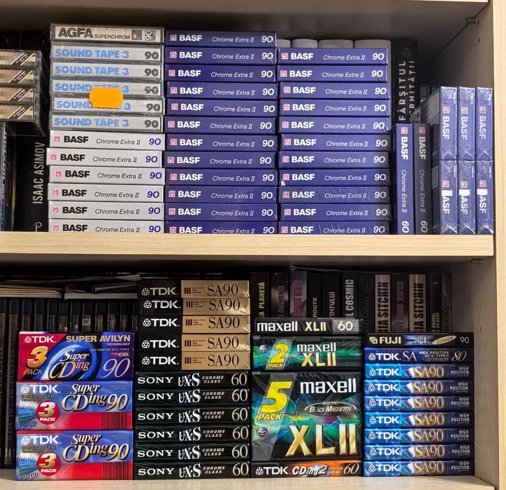 Casete audio chrome, Maxell, TDK, Sony și BASF sigilate!