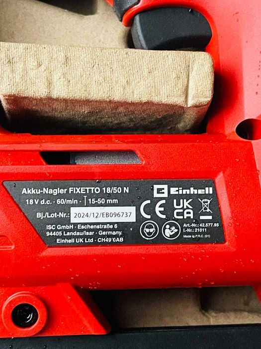 Einhell Pistol pentru cuie FIXETTO 18/50 N fara baterie si incarcator