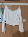 Crop Top Alb Nou