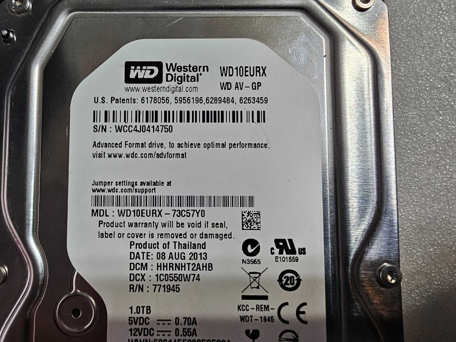 Hard disk desktop Western Digital 1TB IntelliPower 64MB, SATA 6Gb/s