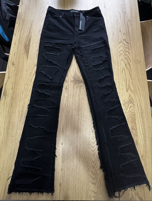Pantalon Rockstar Original Zariyah Black Stacked Flare Jean