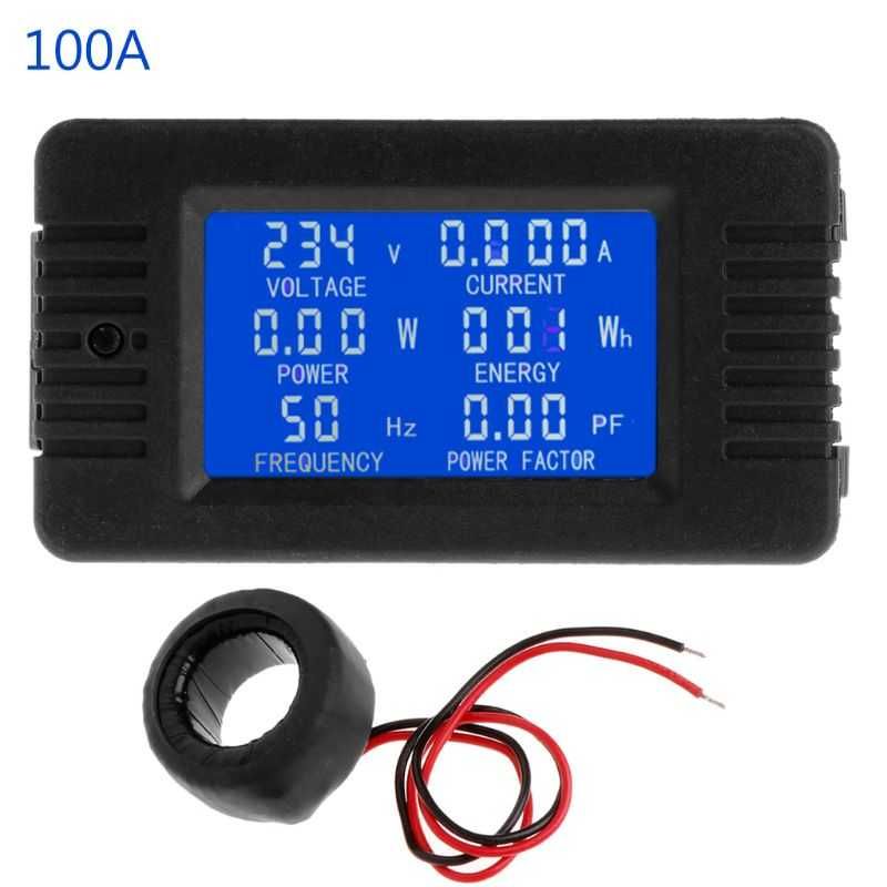 Watmetru AC 80-260V (110/220) 100A LCD Wattmetru curent tensiune